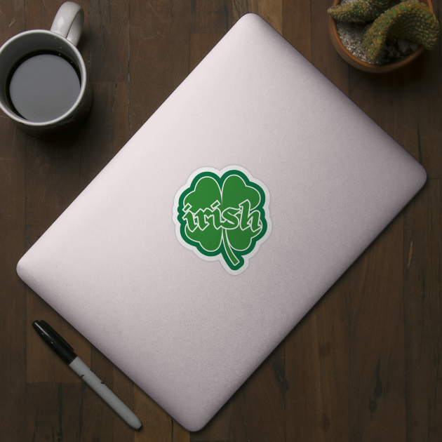 Irish Green Shamrock by Creatifly Graphic Tees